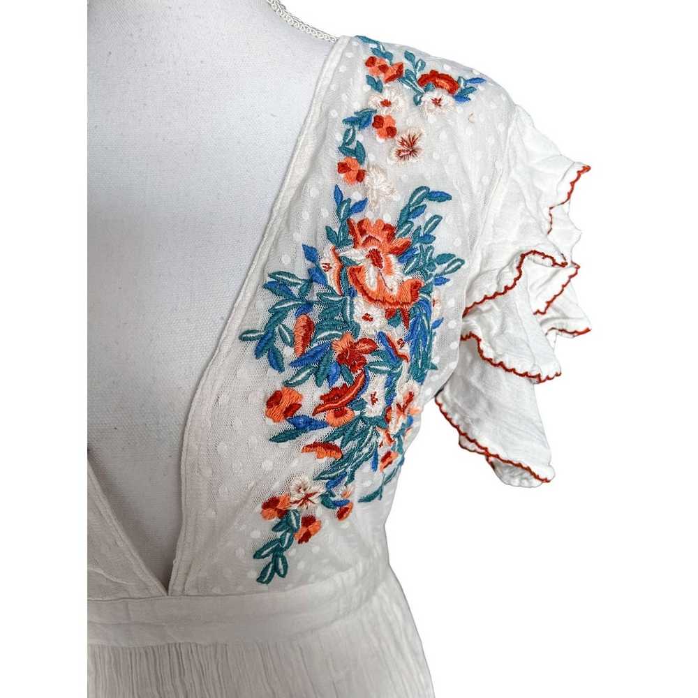 Cleobella White Daphne Floral Lace Ruffle Sleeve … - image 8
