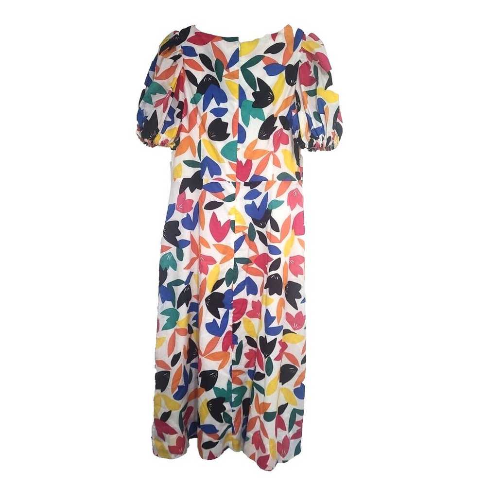 Sz 8 Calvin Klein Floral Midi Dress Bright Multic… - image 7