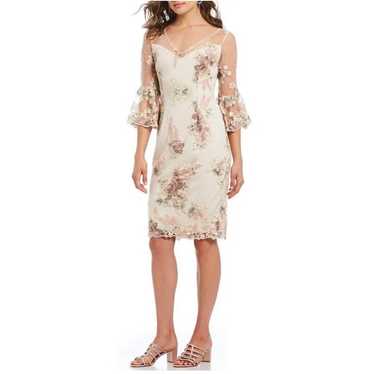 Adrianna Papell Floral Embroidered Dress