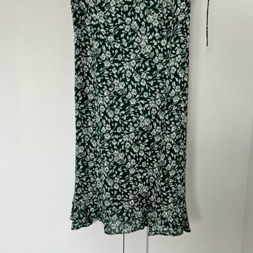 Reformation 8 Esther Green Floral Mini Dress Scoo… - image 4