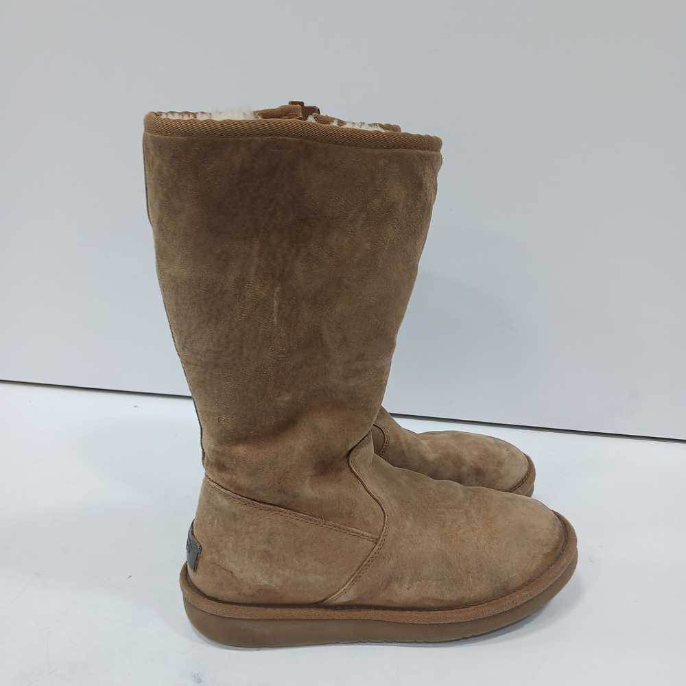 Tall Brown Zip Up Faux Fur Lined UGG Boots Women'… - image 2