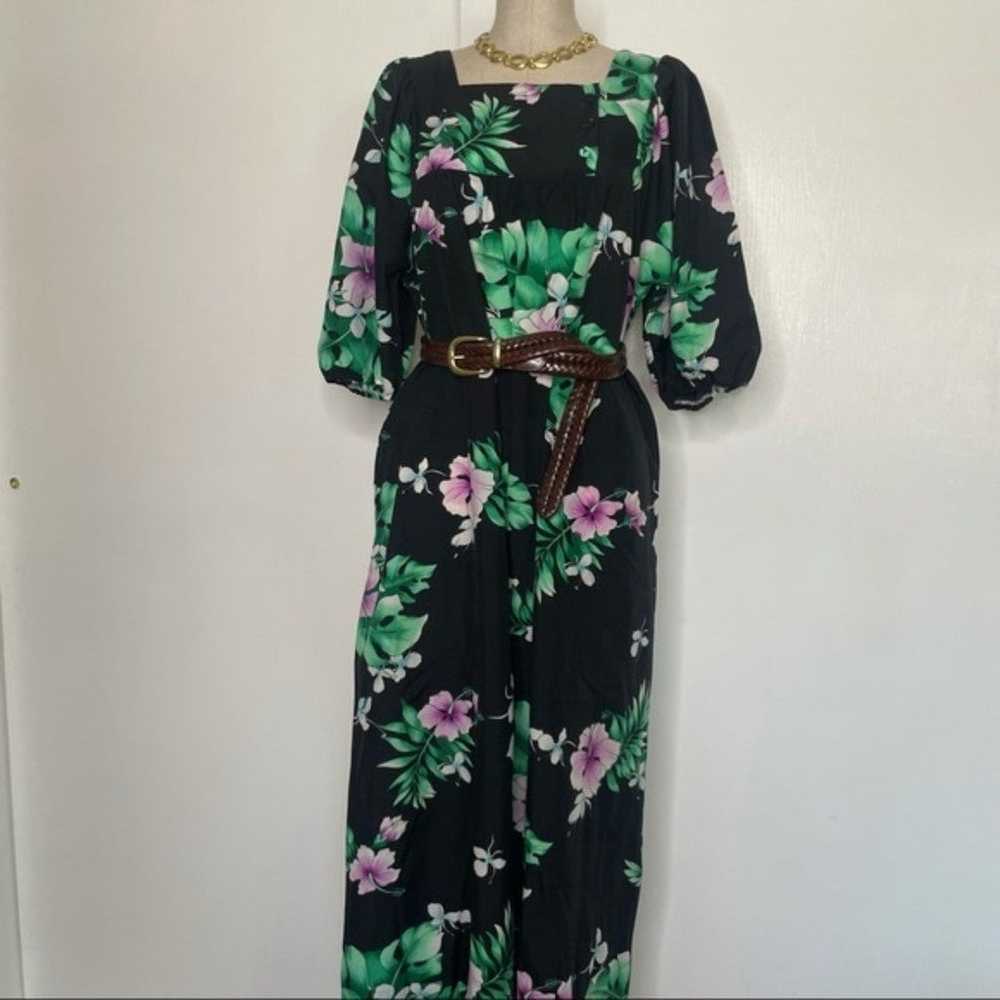 Hilo Hattie Vintage Hawaiian Floral Maxi Dress - image 2