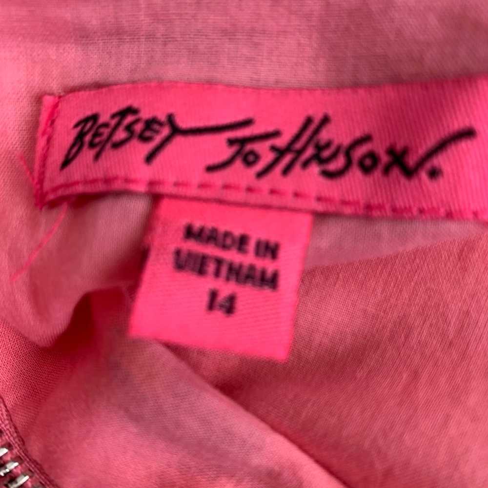 Betsey Johnson Pink Fit and Flare Dress Size 14 - image 8
