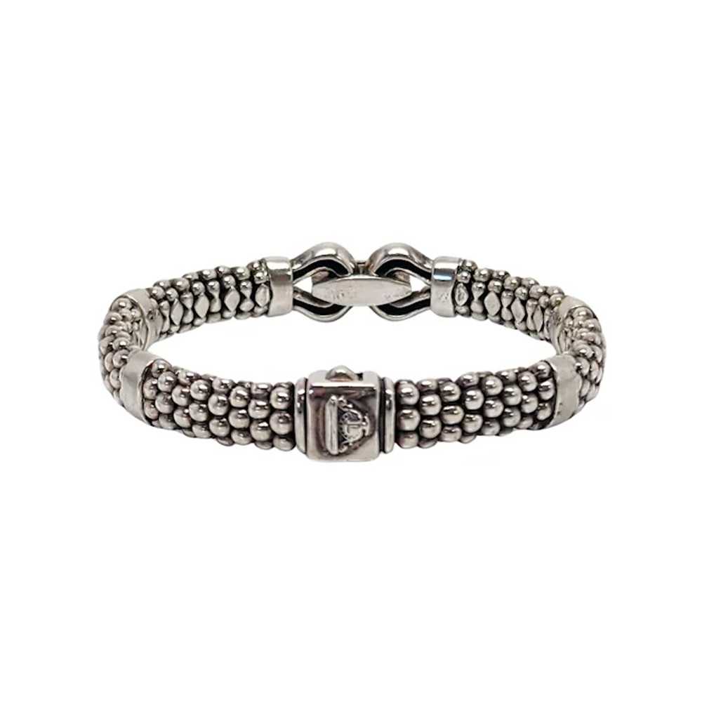 Lagos Caviar Sterling Silver Derby Buckle Bracele… - image 3