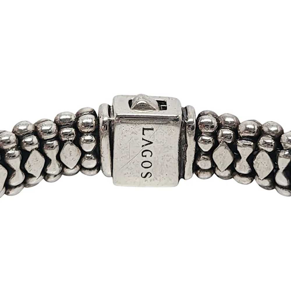 Lagos Caviar Sterling Silver Derby Buckle Bracele… - image 7