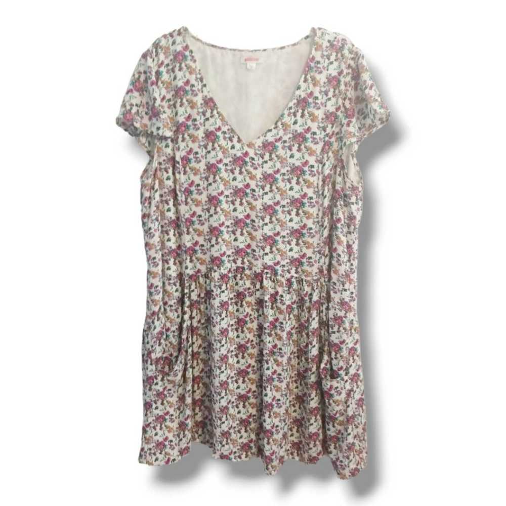 Garnet Hill Summer Day Babydoll Dress in Floral S… - image 1