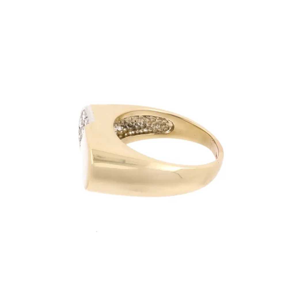 Cluster Diamond Cocktail Ring 14K Two-Tone Gold 0… - image 3