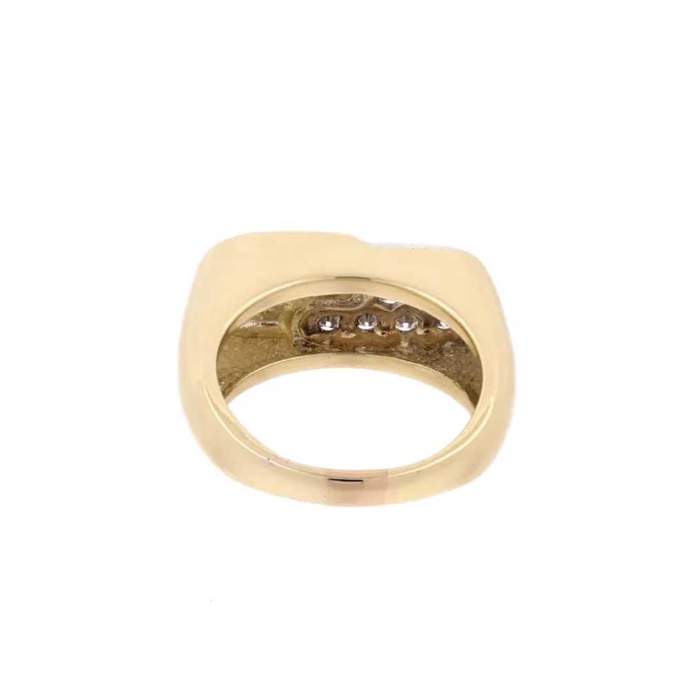 Cluster Diamond Cocktail Ring 14K Two-Tone Gold 0… - image 5