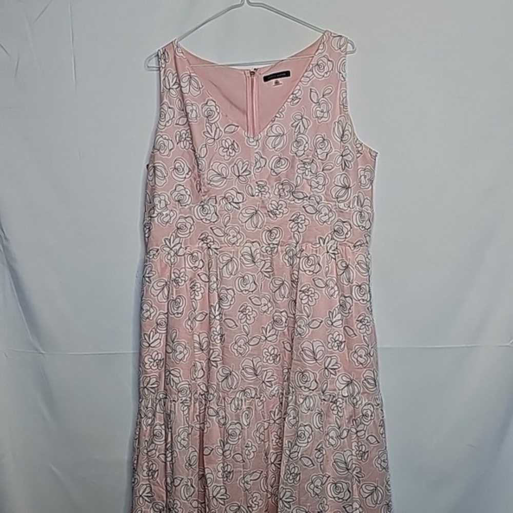 Tommy Hilfiger floral flowy vneck pink dress sz 16 - image 2