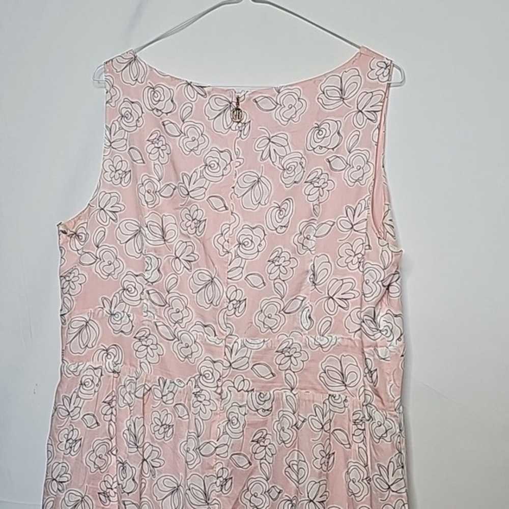 Tommy Hilfiger floral flowy vneck pink dress sz 16 - image 6