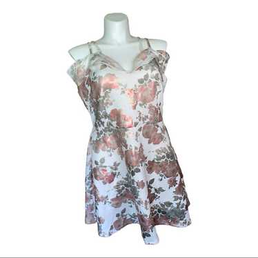 Rumors Floral Print Dress, Size 2X