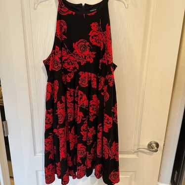 Torrid floral high neck ponte knit skater dress. … - image 1