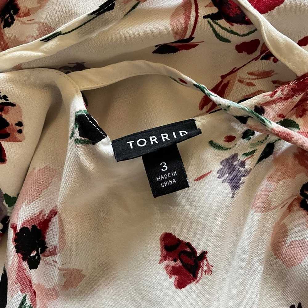 Torrid Sundress Plus Size 3x Maxi White Floral Ti… - image 10