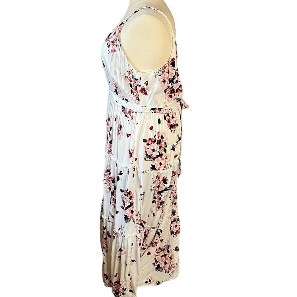 Torrid Sundress Plus Size 3x Maxi White Floral Ti… - image 9