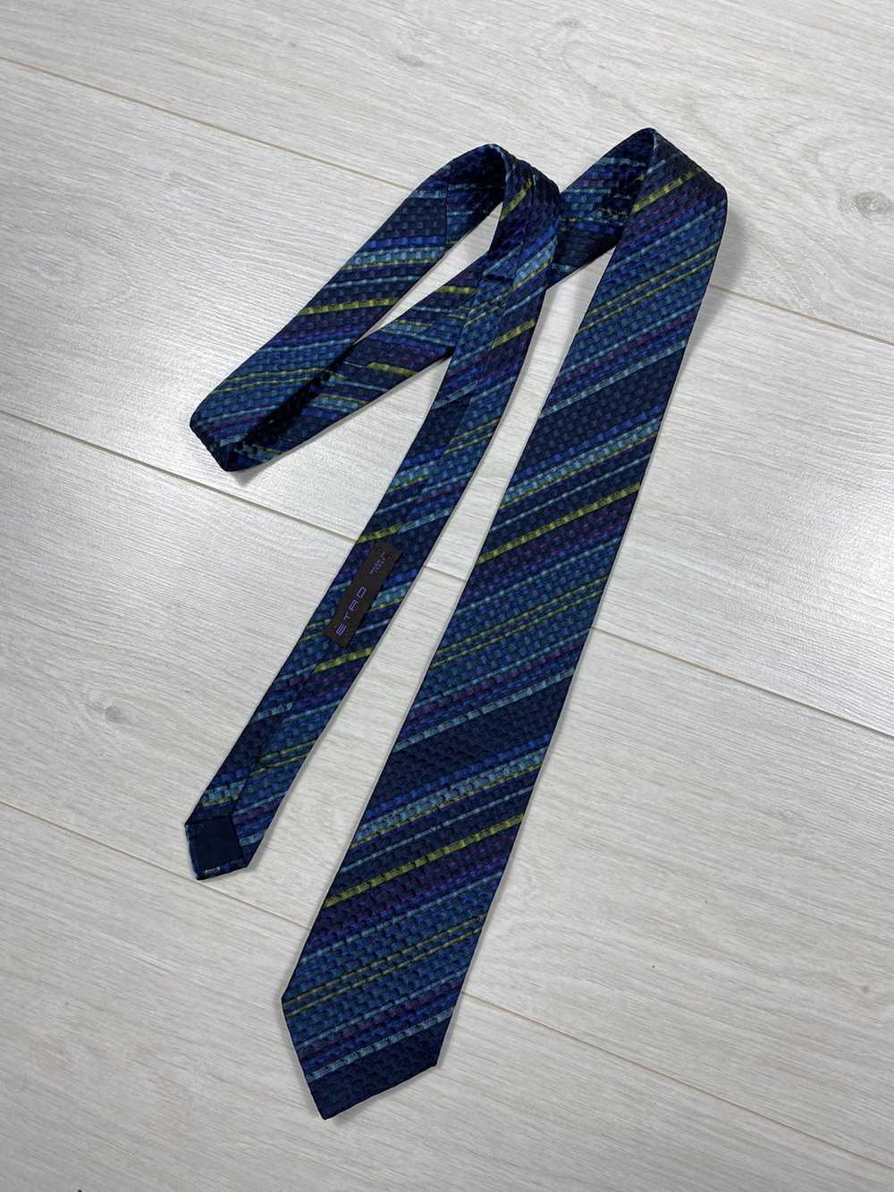 Etro × Luxury × Vintage ETRO Striped Cravatte Tie - image 2