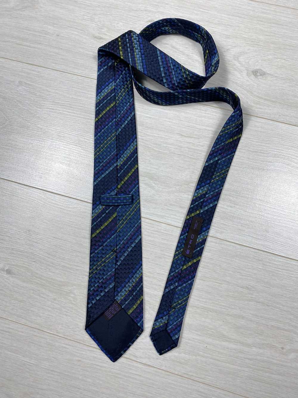 Etro × Luxury × Vintage ETRO Striped Cravatte Tie - image 4