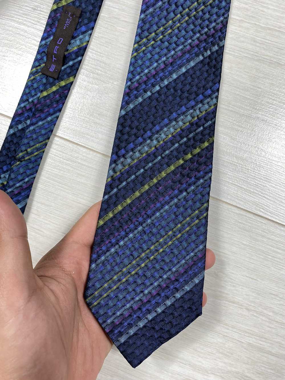 Etro × Luxury × Vintage ETRO Striped Cravatte Tie - image 5