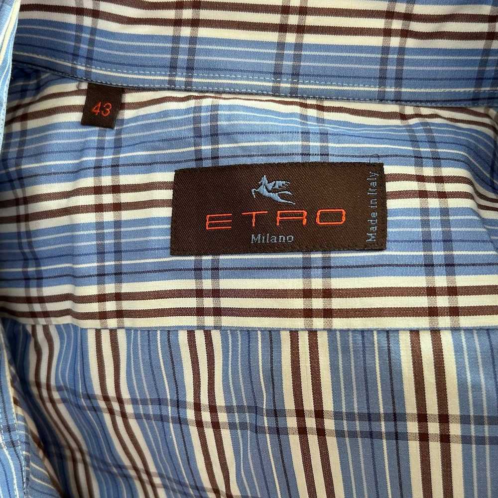 Etro Etro Milano Long Sleeve Button Down Plaid Me… - image 9
