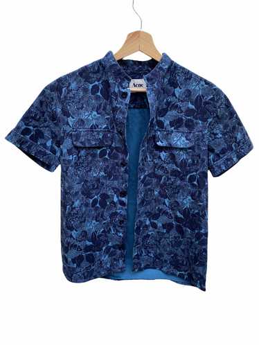 Acne Studios Blue Snakeskin Print Shirt