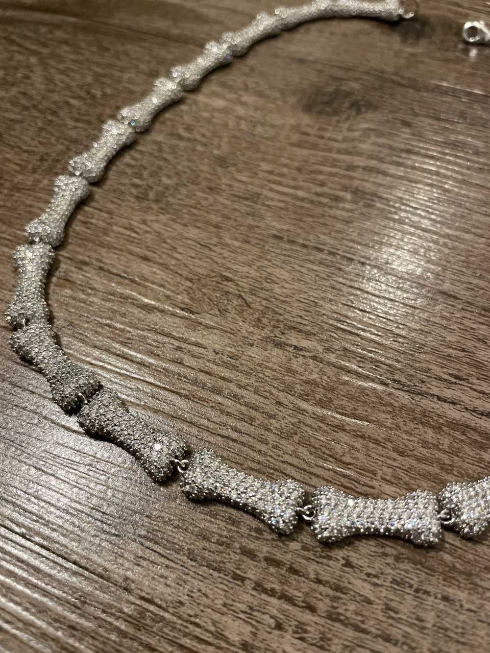 Streetwear Silver bone link necklace - image 3
