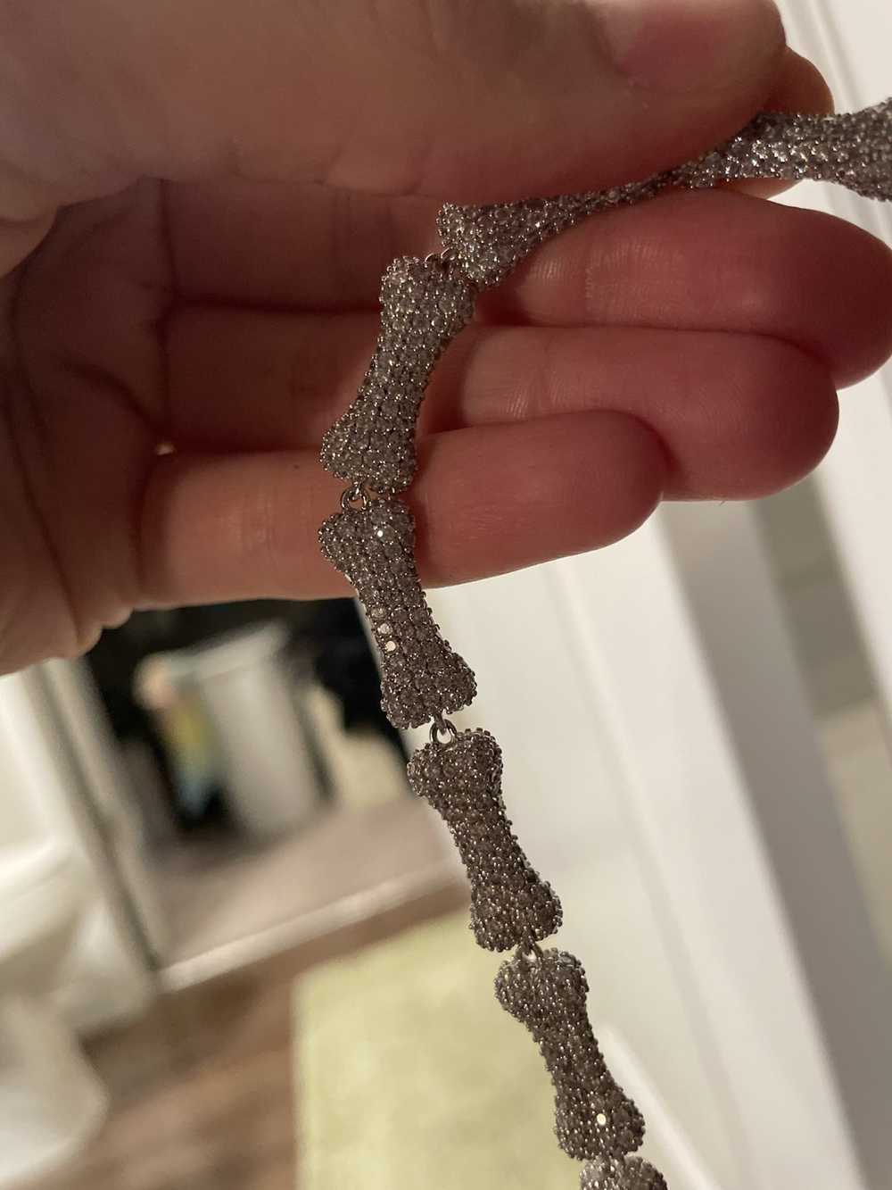 Streetwear Silver bone link necklace - image 5