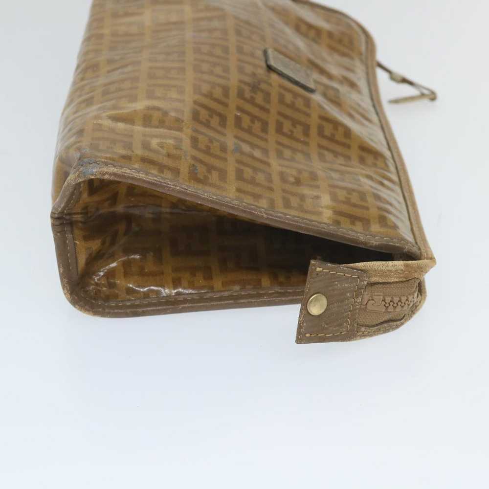 Fendi FENDI Zucchino Canvas Clutch Bag Coated Can… - image 4