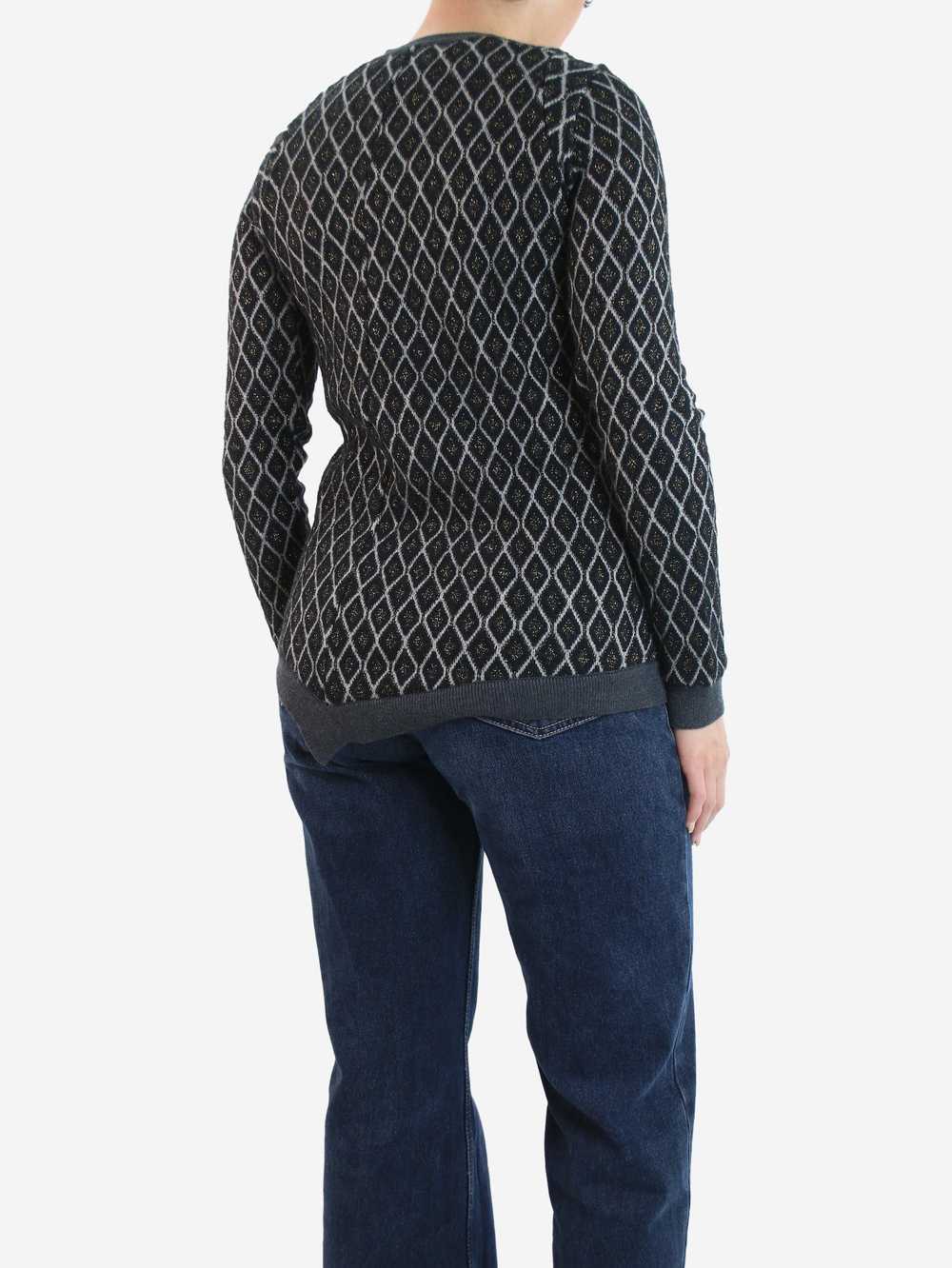 Marni Black metallic knit jumper - size UK 4 - image 2