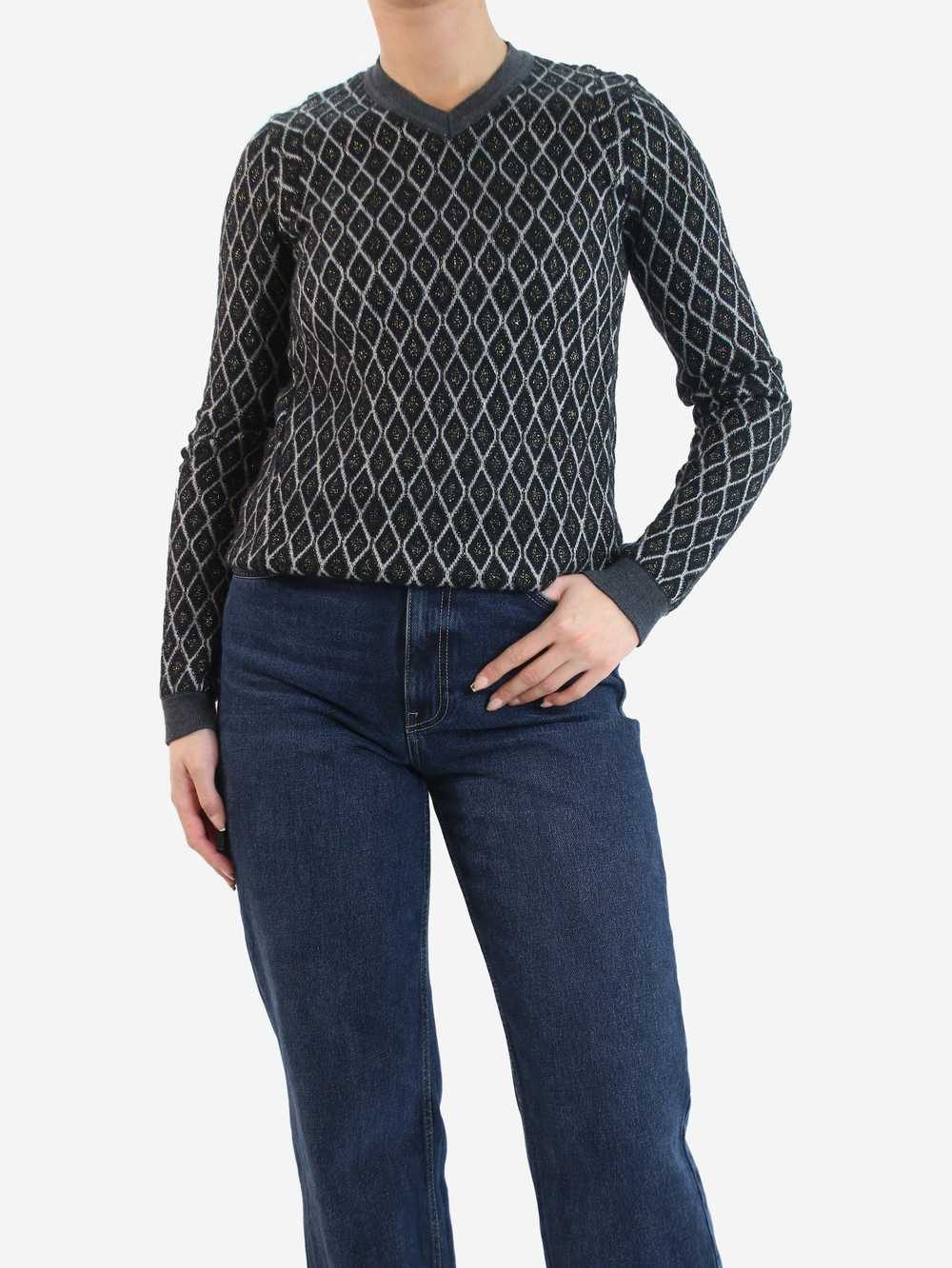 Marni Black metallic knit jumper - size UK 4 - image 3