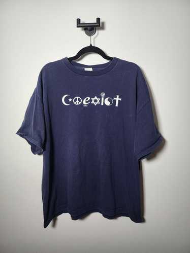 Rare × Vintage Vintage Coexist Religion Blue Shirt