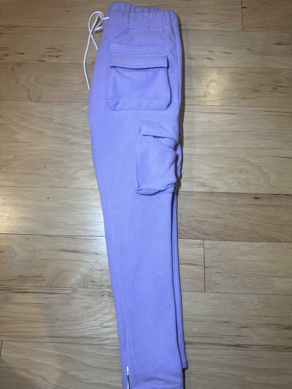 Custom Purple Cargo Sweatpants - image 3