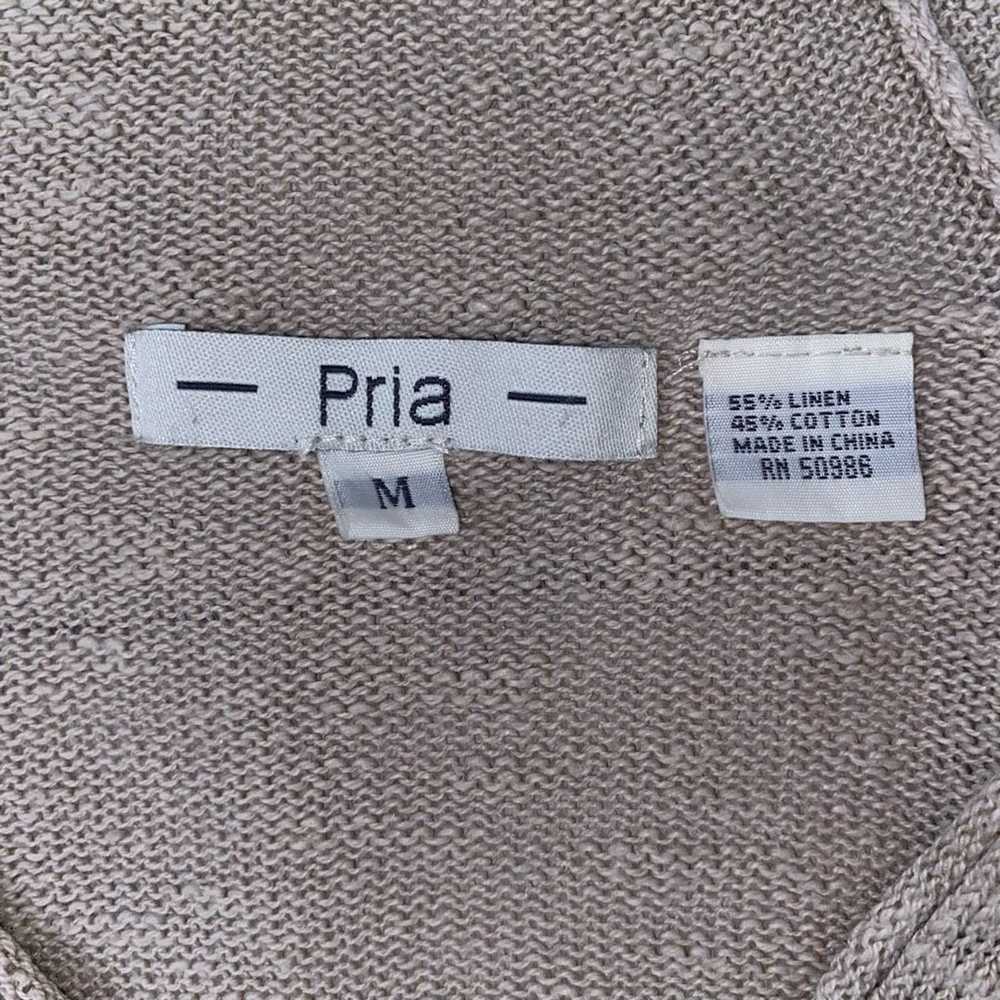 Other Pria women M linen cotton blend sweater vne… - image 7