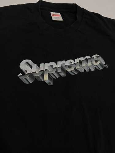 Supreme chrome best sale tee black