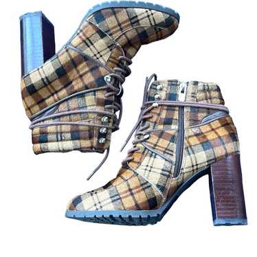 Other ANTONIO MELANI GRAYCIEE Plaid Calf Hair Lea… - image 1