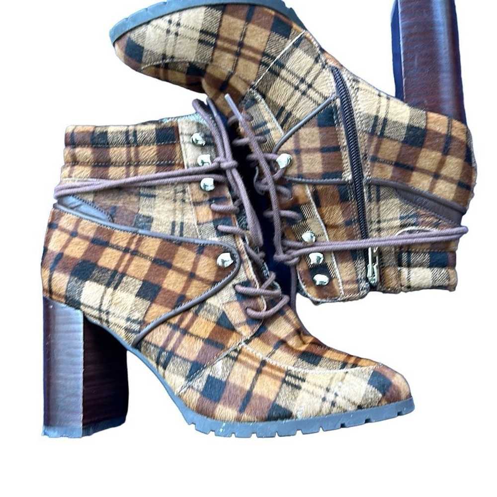 Other ANTONIO MELANI GRAYCIEE Plaid Calf Hair Lea… - image 6