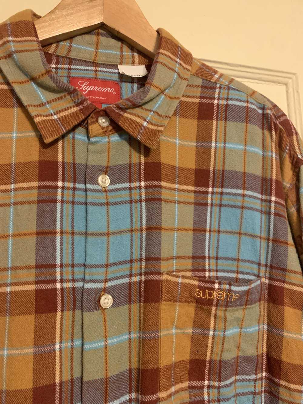 Supreme Plaid Flannel Shirt - Gem