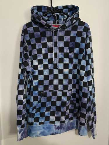 Checkered shop supreme hoodie