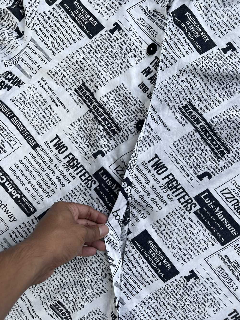 Streetwear Vintage Newspaper fullprint shirt - image 10