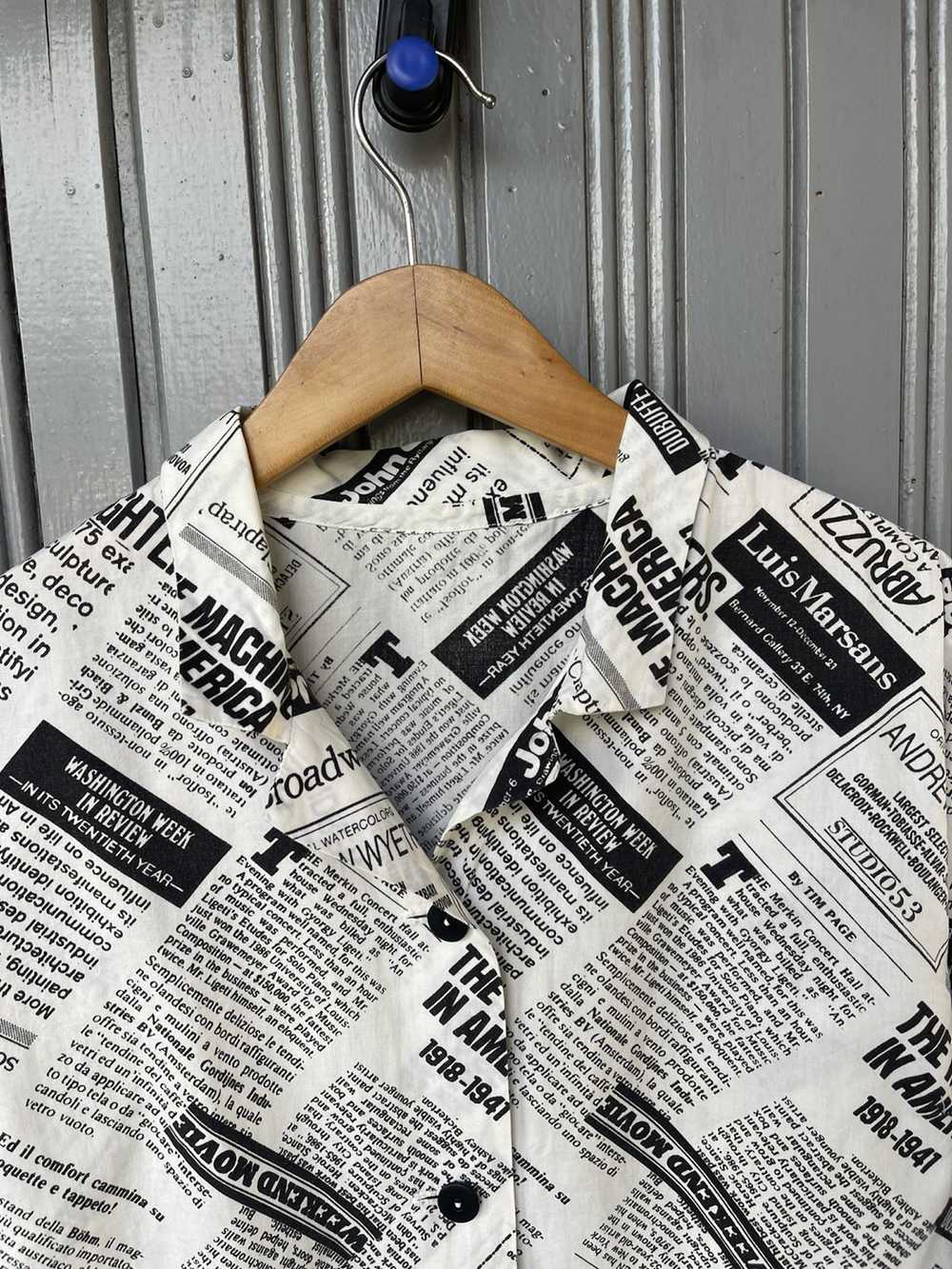 Streetwear Vintage Newspaper fullprint shirt - image 4