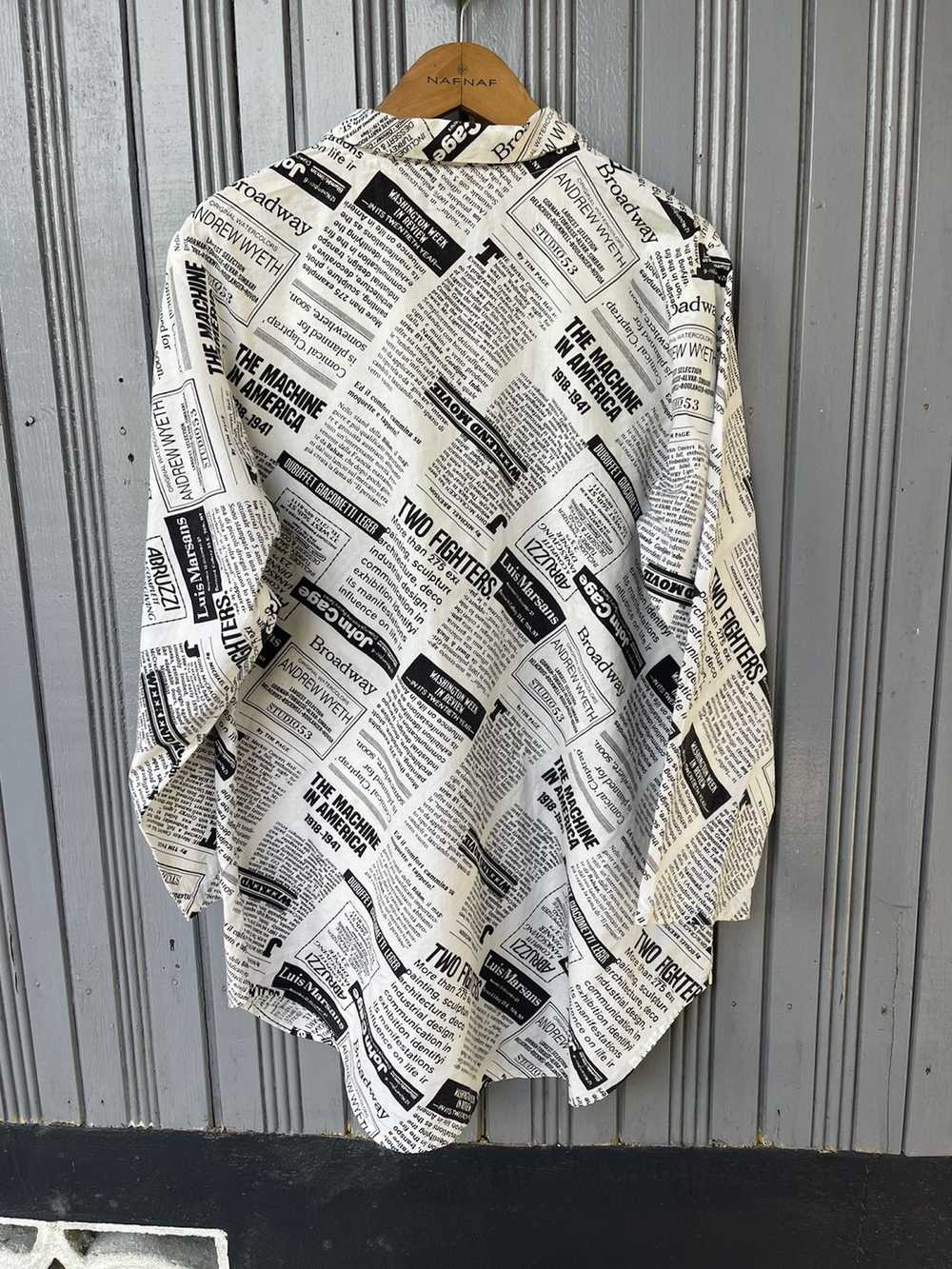 Streetwear Vintage Newspaper fullprint shirt - image 5