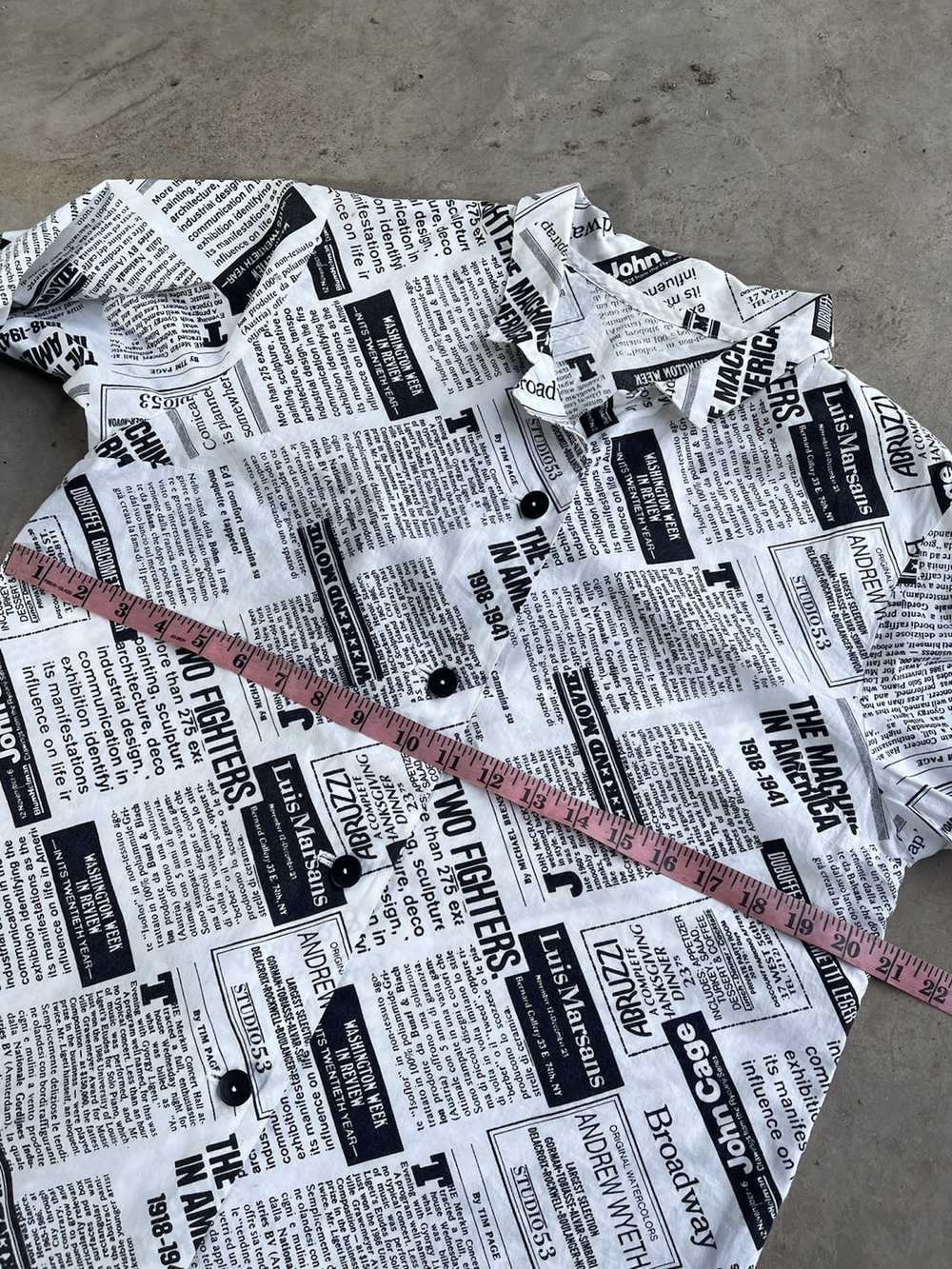 Streetwear Vintage Newspaper fullprint shirt - image 6