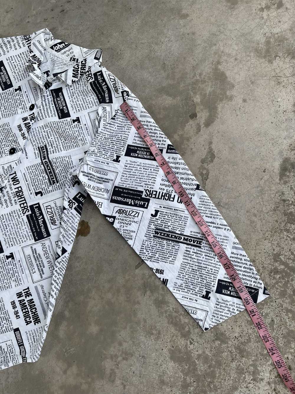 Streetwear Vintage Newspaper fullprint shirt - image 8