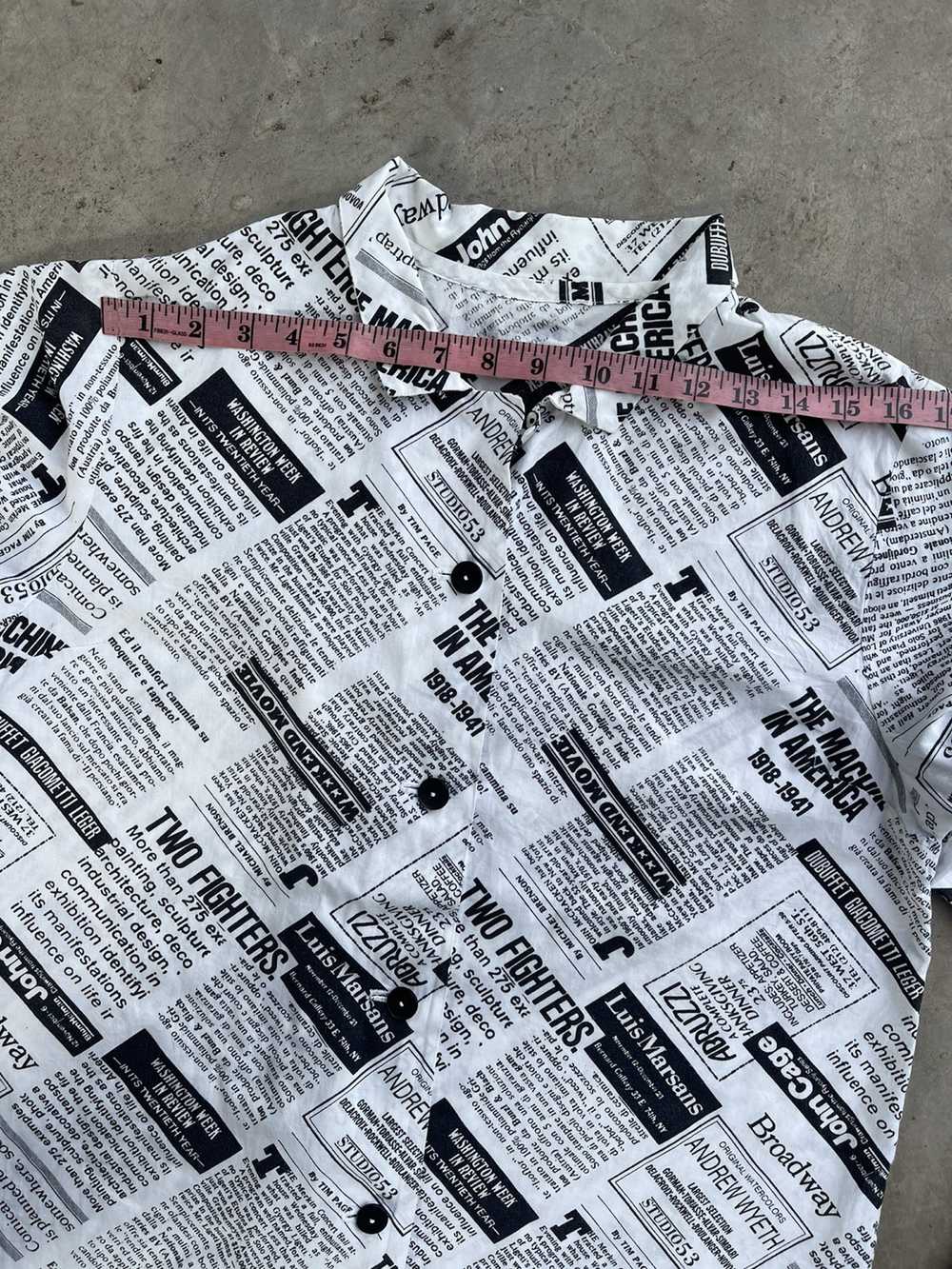 Streetwear Vintage Newspaper fullprint shirt - image 9