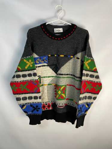 Carlo Colucci × Coloured Cable Knit Sweater × Vint