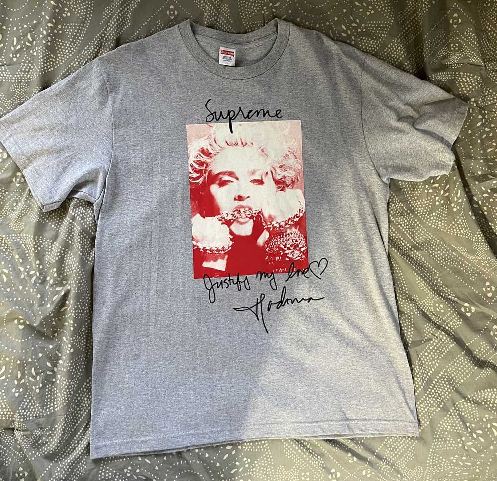 Supreme madonna best sale tee grey