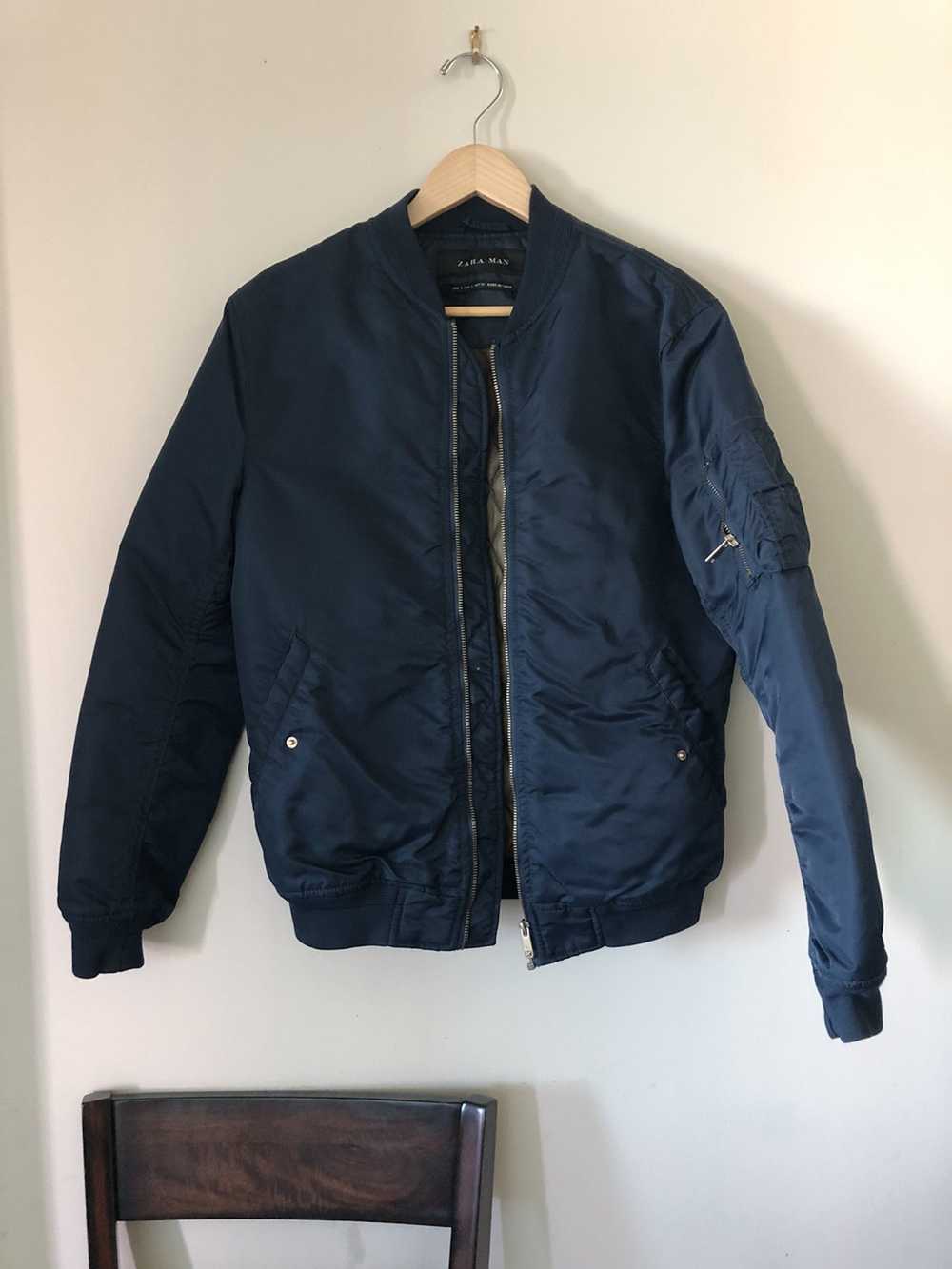 Zara Zara Flight/ Bomber Jacket in Navy Size Small - image 1