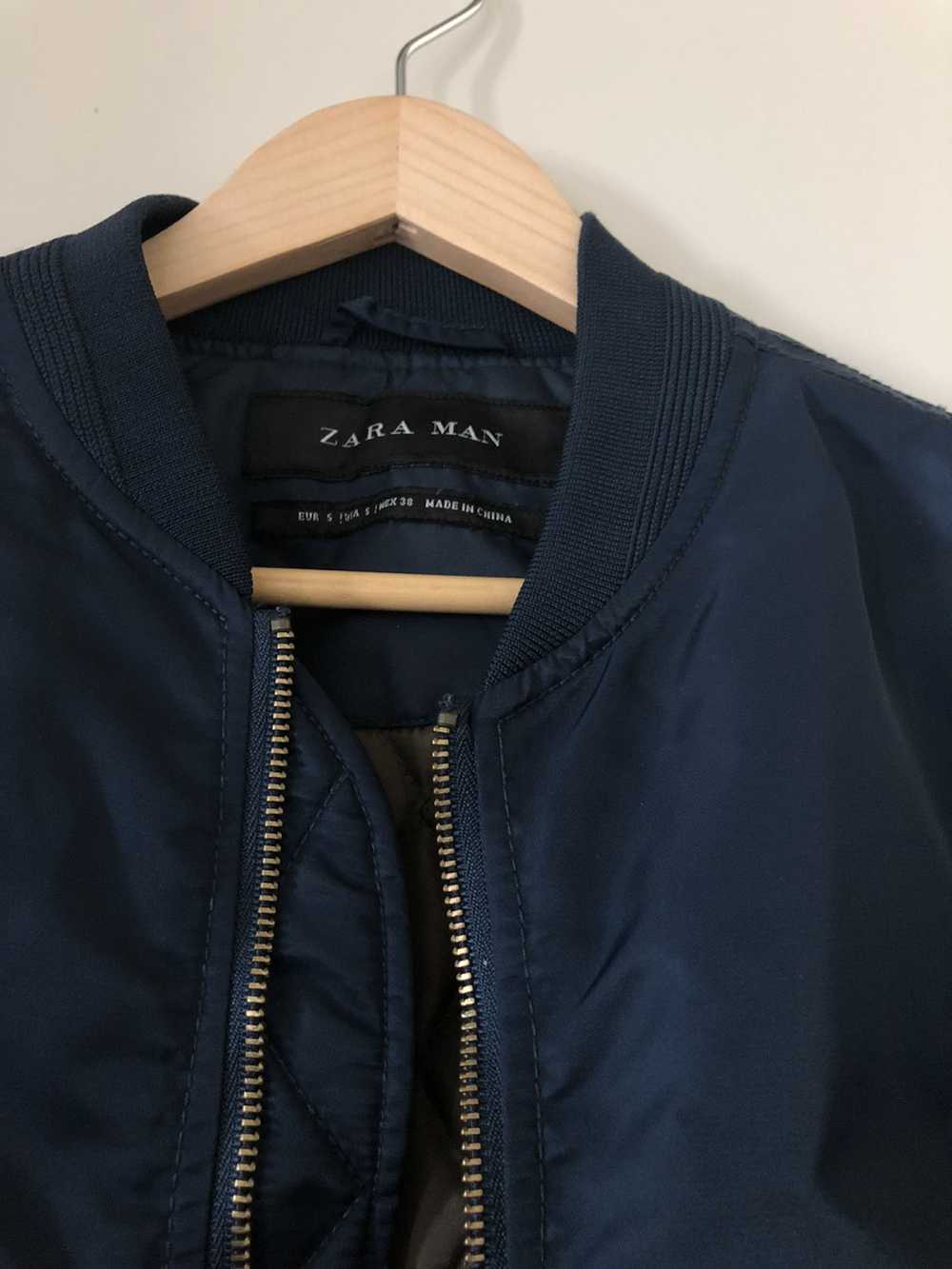 Zara Zara Flight/ Bomber Jacket in Navy Size Small - image 2