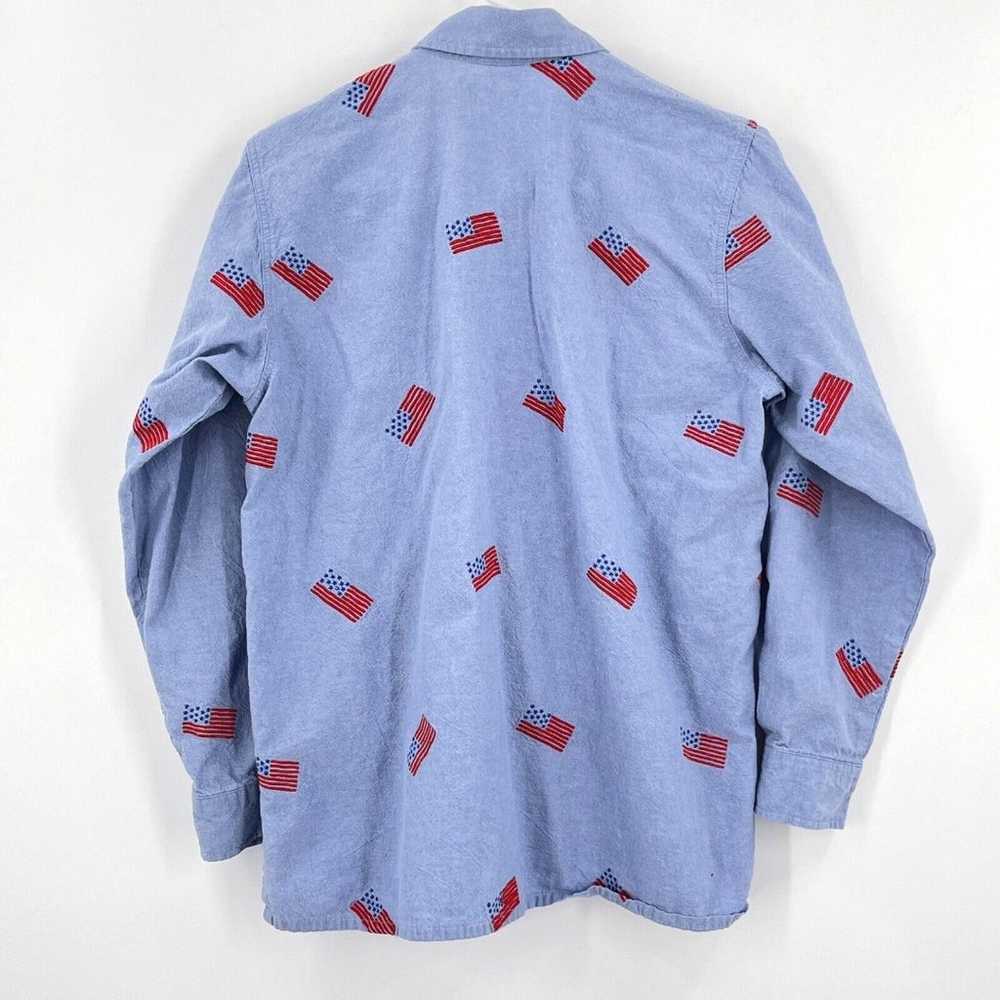 Casey Coleman Vintage Shirt Sz S Blue Chambray US… - image 3