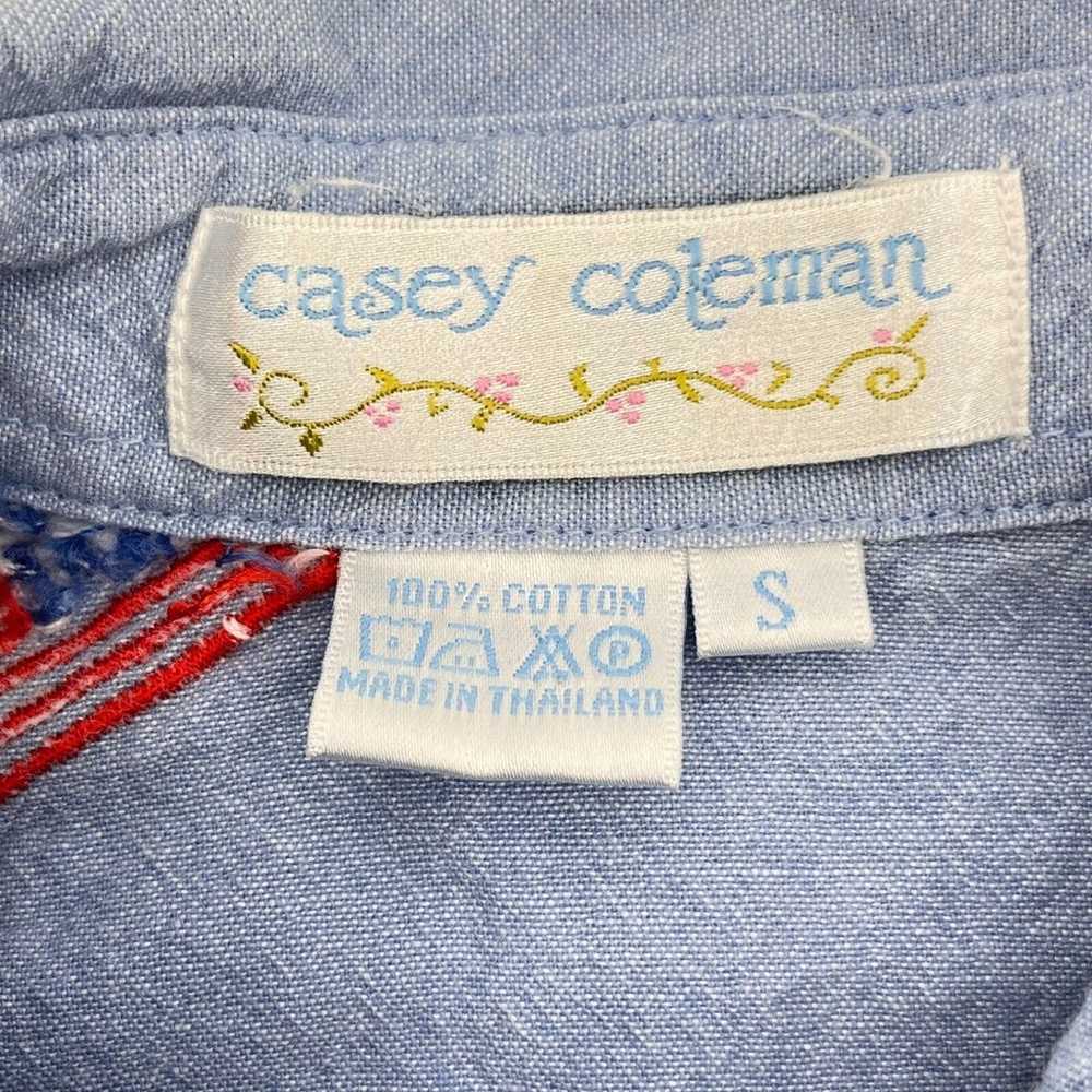 Casey Coleman Vintage Shirt Sz S Blue Chambray US… - image 6