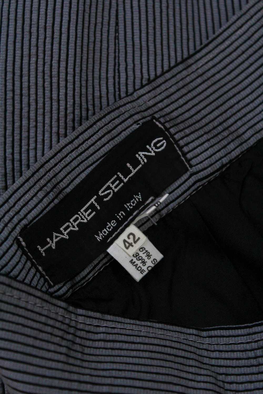 90s Harriet Selling Grey Stripe Skirt, Waist 25" - image 9