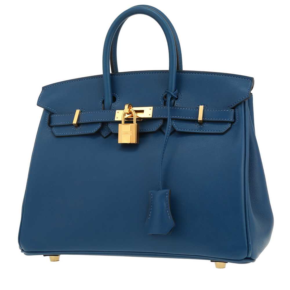 Hermès Birkin 25 cm handbag in blue Swift leather… - image 1